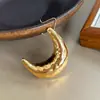 Nuevo Gancho de Oreja Colgante de Media Luna Hueca de Moda Europeo y Americano, Colgante Individual Exagerado de Gama Alta Nicho, Personalización en Lotes Pequeños