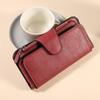 Nova Carteira Feminina Estilo Coreano com Fivela Grande 70% de Desconto Bolsa Feminina da Moda Slot para Vários Cartões Carteira Feminina Tecido Fosco Bicolor
