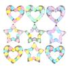Materiales para Aretes DIY: Accesorios de Resina Estrella de Cinco Puntas, Pegamento Crema de Lunares, Resina Epoxi en Forma de Corazón, Colgante Llavero para Carcasa de Teléfono