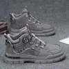 Outono 2026 Botas Martin Tendência Workwear Masculinas Sola Grossa Aumento de Altura Antiderrapante Resistente ao Desgaste Couro Casual Tênis Esportivo KS8822