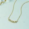 Collar de moda con huecos en forma de corazón para mujer, estilo japonés y coreano, fresco, versátil, chapado, celebridad de Internet, de cinco piezas, con incrustaciones de diamantes y circonitas, para la clavícula
