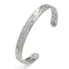 Europeo y Americano Transfronterizo Más Vendido Magnético Imán Cobre Rojo Antiguo Pulsera Anillo Conjunto Flor Rosa Estilo Retro Joyería para Hombres y Mujeres
