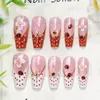24 PIEZAS Colección de Arte para Uñas Bestseller Transfronterizo Navidad Halloween Flor Uñas Portátiles Ojo de Gato Halloween Piezas de Uñas Portátiles