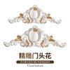 Decoração de Cabeça de Porta Personalizada Escultura em Madeira Dongyang Flor Longa Estilo Europeu Adesivo de Batente de Porta Flor Grande Acabada Flor Superior da Parede de Fundo da TV