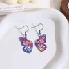 Pendientes de Mariposa Calados de Color Mágico Transfronterizos Europeos y Americanos Variedad de Estilos Gama Alta Lujo Ligero Étnicos Dulces Frescos Moda Elegantes