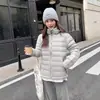 Chamarra Ligera de Plumas de Pato Blanco 90 para Invierno 2025 con Capucha para Hombres y Mujeres, Estilo Parejas, con Capucha Desmontable, Capa Interior para Uniforme Escolar