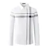 Camisa de manga larga Emperador Pablo para hombre 2023 nueva camisa casual de negocios para hombre de mediana edad camisa a rayas para hombre