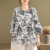 Tiro Real Talla Grande Dobladillo Suelto Camisa tipo Muñeca Oculta Barriga Carne Top Camisa