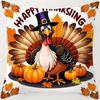 Funda de Cojín Decorativo de Pavo para Acción de Gracias Suave con Cremallera Decoración de Cosecha de Otoño Sofá Cama Sala de Estar Hogar de Otoño