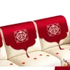 Capa de cama para decoração de casamento em vermelho, decoração de quarto de casamento, capa de quarto, capa à prova de poeira para sofá de sala de estar de casamento