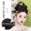Novo estilo chinês botão de flor cabeça de bola modelador de cabelo hanfu estilo antigo flor peruca saco de cabelo nupcial updo bun peruca anel de cabelo