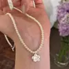 Collar de Lazo de Perlas Shijia para Mujer, Lujo Ligero, Nicho, Cadena de Clavícula de Gama Alta, Nueva Cadena de Perlas para Suéter 2025