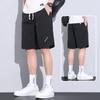 Pantalones cortos de seda de hielo para hombre, de verano, finos, informales, holgados, de malla de secado rápido, para playa, ropa de trabajo, pantalones deportivos