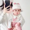 Chapéu de Bebê Primavera e Outono Chapéu de Pescador Fino Chapéu de Bacia Doce com Laço Verão Proteção Solar para Menina de Poucos Meses Chapéu de Sol