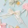 Laço de Tecido Renda Laço Aplique Feito à Mão DIY Presilha Acessórios de Roupa Pequena Flor Acessórios de Tecido