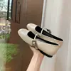 Zapatos Mary Jane Franceses de Piel de Cordero Súper Suaves para Mujer, Nuevo Estilo Primavera Hada Hebilla Cuadrada Zapatos Planos de Ballet, Mocasines para Viaje