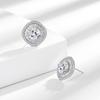 Nuevos pendientes de circonita de alta calidad con diamantes cuadrados de moda de gran venta en comercio electrónico transfronterizo europeo y americano, pendientes de vacaciones