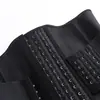 Corsé de Goma Presurizado con 9 Varillas de Acero Transfronterizo para Deporte y Fitness, Cinturón de Plástico Suave para Control Abdominal, Cinturón Lumbar y Soporte de Pecho