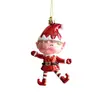 Colgante de plástico rojo para bolsas de niños, decoración navideña, colgante de bota de muñeco de nieve de dibujos animados de colores para árbol de Navidad