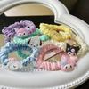 Dulce Sanrio Anillo Intestino Delgado Infantil Lindo Merleti Color Hielo Penetrante Perro Gui Alta Elasticidad Duradero Cuerda para Cabello de Mujer