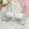 Sutiã de Renda Fina Transfronteiriço para Comércio Exterior para Meninas Jovens, Estudantes e Alunas do Ensino Médio, Sem Aro, Design Doce em Renda e Suporte Leve Push-Up para Seios Pequenos