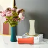 Jarrón de Plástico Creativo Nórdico Decoración para Sala de Estar en Casa Flor Seca Arreglo Floral Resistente a Caídas Cerámica de Imitación Transfronterizo Caliente Jarrón
