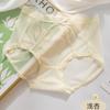 Roupa interior de renda das mulheres sexy malha respirável sem costura cueca seda proteína antibacteriana cintura média roupa interior feminina sexy