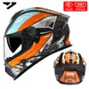 Casco de Motocicleta Certificado Dot para Hombres y Mujeres, Casco Integral Ad para Todas las Estaciones, Casco Cálido y Seguro con Certificación 3C