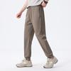 Calças de seda gelada masculinas 2025 verão nova moda masculina calças retas masculinas plus size secagem rápida calças esportivas casuais masculinas
