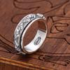 Joyería de plata esterlina S925 al por mayor retro plata tailandesa personalidad anillo giratorio tendencia anillo mazo de diamantes moda para hombres y mujeres