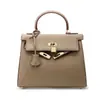 Bolso Estilo Nuevo Cuero Genuino Alta Calidad Bolso Kelly Primera Capa Piel de Vaca Gama Alta Gran Capacidad Portátil Bolso de Hombro Cruzado