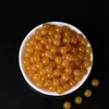 Cuentas sueltas de cristal amarillo, cuentas redondas, cuentas espaciadoras de cristal, pulsera, productos semiacabados para manualidades, accesorios sueltos, collar