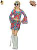 Disfraz hippie grande para mujer adulto Ropa para fiesta de disfraces de Halloween Ropa retro de los años 60 para actuación Distribución al por mayor