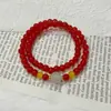 Nova Pulseira Estilo Chinês Estilo Nacional com Contas Dupla Camada Empilhada Novo Design de Nicho Exquisite Simples Moda Pulseira para Namorada