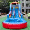Resbaladilla Inflable de Selva Tropical, Resbaladilla Acuática Exterior con Piscina para Niños, Instalación Inflable con Forma de Dibujos Animados