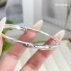 Pulsera de plata de ley 9999 para mujer, con cierre de presión y tirador, sencilla, combinable y de alta gama, ideal como regalo para novia.