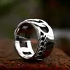 Guerrero de Acero anillo de cadena de motocicleta de acero inoxidable vintage estilo de motocicleta moda personalidad acero de titanio joyería de mano de moda para hombre