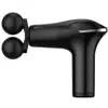 Pistola de fascia de doble cabezal transfronteriza, masajeador muscular para hombres y mujeres, modelo mini, vibración de alta frecuencia de grado profesional, pistola de fascia mini para el cuello