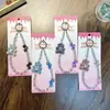 Urso Coração Cravejado de Diamantes Corrente de Cordão para Celular com Contas Bolsa Pendente de Corrente para Celular Pingente para Celular Pequenos Produtos de Yiwu