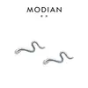 MODIAN Brincos de Prata S925 MODIAN Ano de Nascimento Zodíaco Cobra Vento Doce e Cool Design Mini Brincos de Cobra para Mulheres