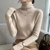 Camisa básica gola alta branca para mulheres, corte justo, gola alta, adequada para usar em camadas com um casaco, suéter de malha elegante, novo estilo outono e inverno