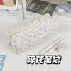 Ins Alto Valor de Belleza Bolsa de Maquillaje para Estudiante Chica Linda Gran Capacidad Bolsa para Guardar Papelería Bolsa Lazo para Lápices Estuche