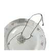 Collar Colgante con Borla de Flor Rosa para Mujer Primavera Temprana Versátil Cadena para Clavícula Dulce Lujo Ligero Cadena de Cuello de Moda Elegante Nicho