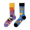 Calcetines asimétricos de diseño original AB para hombre y mujer, calcetines de algodón creativos de dibujos animados AB, estilo callejero de moda, personalidad