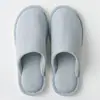 Zapatillas de Algodón para Piso de Madera en Casa Japonesa Temporadas de Primavera Otoño Invierno Hombres Mujeres Interiores Rayadas Silenciosas Antideslizantes Suela Suave Zapatos de Tela de Algodón