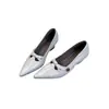Zapatos de mujer de piel de oveja súper suaves con punta fina estilo francés, modelo nuevo 2026, tacón de cuña, corte bajo, tacones altos versátiles y elegantes para el lugar de trabajo y para ir al trabajo
