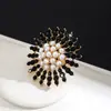 Anillo de Alto Nivel Estilo Bohemio, Incrustado con Diamantes y Perlas, Ajustable, Personalizado, de Venta Caliente Transfronteriza Temu