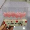 Estilo de vela de aniversário coreano ins estilo rosa bonito das crianças bonito fada decorativa vela de arco de aniversário