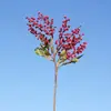 Flor Artificial Feijão Amante Pequeno Ramo Único 8 Folhas com Toque Real Ramo de Fruta Feijão Amante Flor Artificial Decoração Floral para Casa Casamento