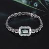 Nova joia Zhuangshang Europeia e Americana retrô diamante de alto carbono corte flor de gelo diamante quadrado pulseira de temperamento pulseira feminina 10*14